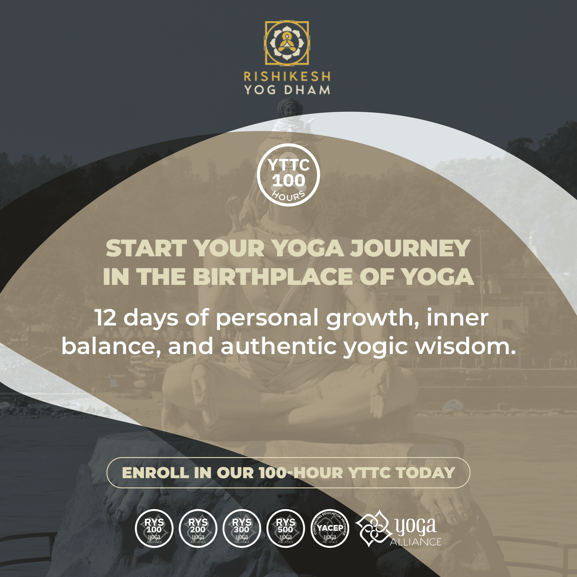 YTTC 100 Hrs in Rishikesh | YTT 100 Hrs India